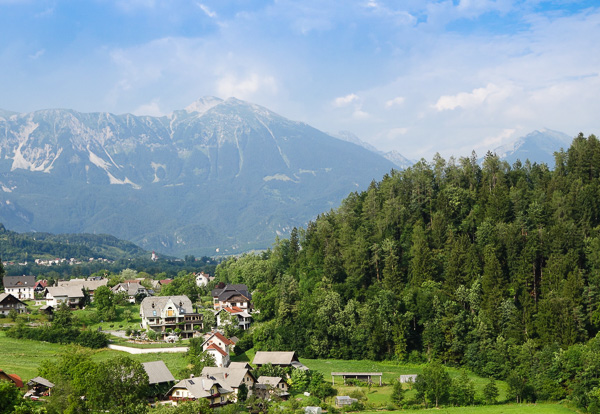 The view of the Alps from our balcony.