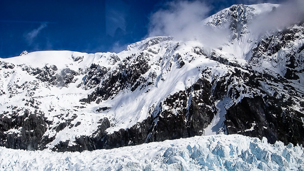 The view from above the glacier didn't stink...