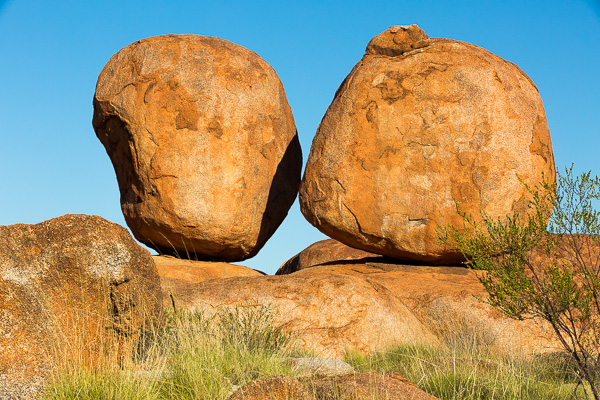 Just a couple of the precariously positioned boulders found at the Devil's Marbles tourist site.