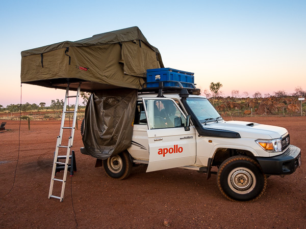 Our rooftop tent for the trip. We nicknamed it our "Sauna in the Sky" since its been 100+ degrees each night, which makes for lousy sleeping. 