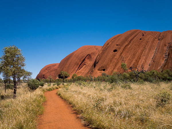 View of the path for the Uluru Base Walk. It isn't strenuous, but it is beautiful. 