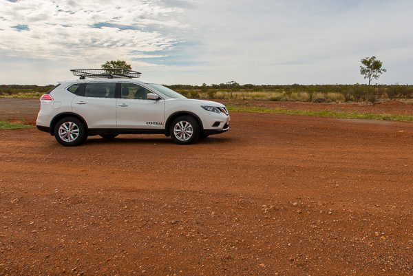 Our car that we rented in Alice Springs. Contrary to the picture, it didn't have a tree growing out of its roof. 