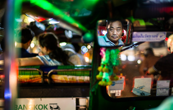 The view from a tuk tuk. 