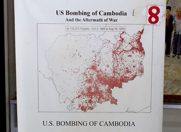 Each red dot marks a target that was bombed. More than 115,000 targets are shown. 