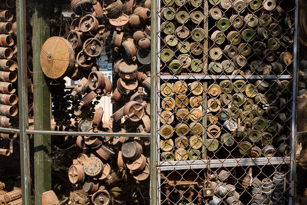 Some of the UXOs and Landmines that Aki Ra has removed and disarmed. 