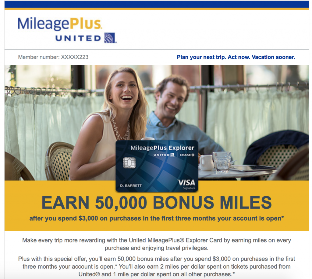 Travel hacking bonus mile offer