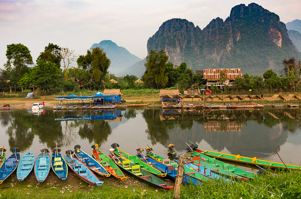 Longboats, like the ones seen above, cruise the waterways all across Southeast Asia.